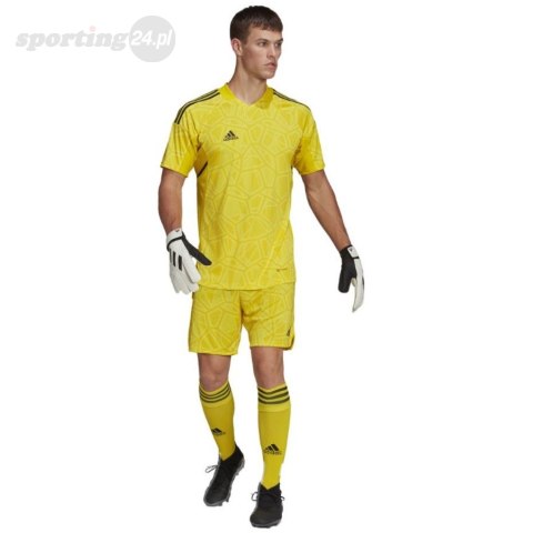 Koszulka męska adidas Condivo 22 Goalkeeper Jersey Short Sleeve żółta HF0138 Adidas teamwear Koszulka męska adidas Condivo 22 Goalkeeper Jersey Short Sleeve żółta HF0138 Adidas teamwear