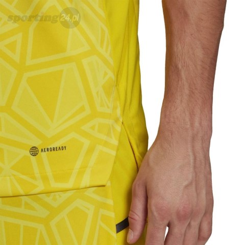 Koszulka męska adidas Condivo 22 Goalkeeper Jersey Short Sleeve żółta HF0138 Adidas teamwear Koszulka męska adidas Condivo 22 Goalkeeper Jersey Short Sleeve żółta HF0138 Adidas teamwear