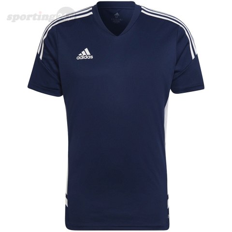 Koszulka męska adidas Condivo 22 Jersey V-neck granatowo-biała HA6291 Adidas teamwear Koszulka męska adidas Condivo 22 Jersey V-neck granatowo-biała HA6291 Adidas teamwear