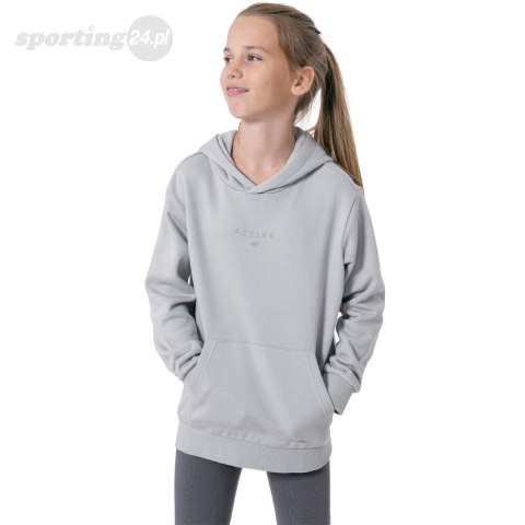 Bluza dla dziewczynki 4F chłodny jasny szary HJZ22 JBLD003 27S 4F Bluza dla dziewczynki 4F chłodny jasny szary HJZ22 JBLD003 27S 4F