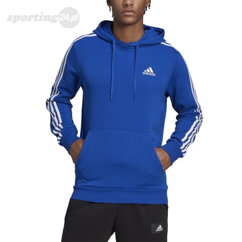 Bluza męska adidas Essentials 3-Stripes Hoodie niebieska HL2228 Adidas Bluza męska adidas Essentials 3-Stripes Hoodie niebieska HL2228 Adidas