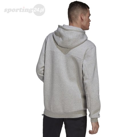 Bluza męska adidas Stadium Fleece Badge of Sport Hoodie szara HC5869 Adidas Bluza męska adidas Stadium Fleece Badge of Sport Hoodie szara HC5869 Adidas