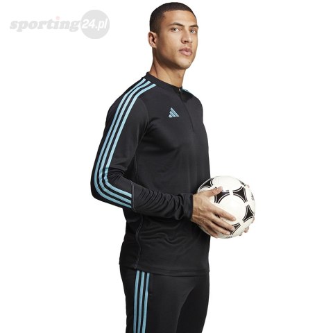 Bluza męska adidas Tiro 23 Club Training Top czarno-błękitna IC1580 Adidas Bluza męska adidas Tiro 23 Club Training Top czarno-błękitna IC1580 Adidas