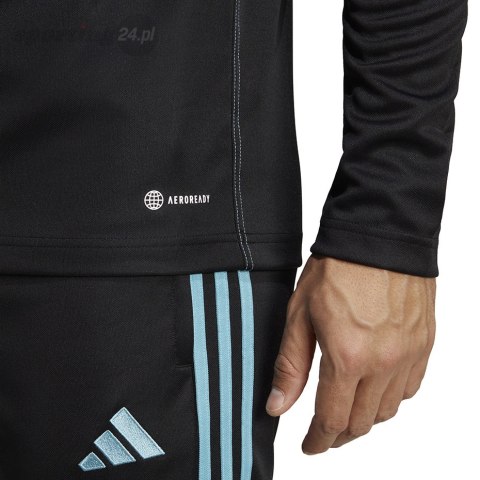 Bluza męska adidas Tiro 23 Club Training Top czarno-błękitna IC1580 Adidas Bluza męska adidas Tiro 23 Club Training Top czarno-błękitna IC1580 Adidas