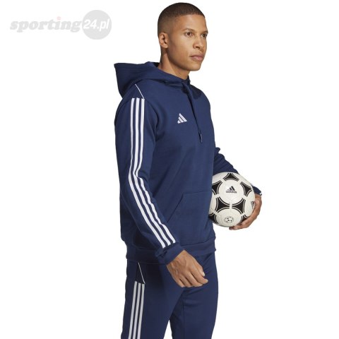 Bluza męska adidas Tiro 23 League Sweat Hoodie granatowo-biała HS3599 Adidas Bluza męska adidas Tiro 23 League Sweat Hoodie granatowo-biała HS3599 Adidas
