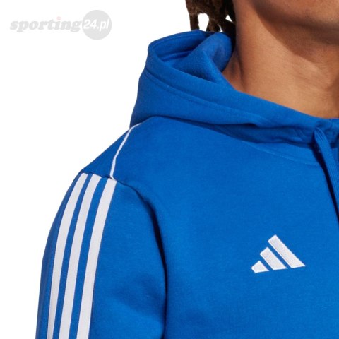 Bluza męska adidas Tiro 23 League Sweat Hoodie niebieska IC7858 Adidas Bluza męska adidas Tiro 23 League Sweat Hoodie niebieska IC7858 Adidas