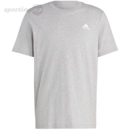 Koszulka męska adidas Essentials Single Jersey Embroidered Small Logo szara IC9288 Adidas