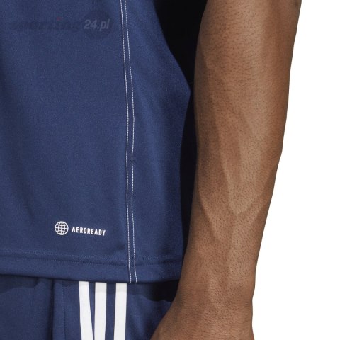 Koszulka męska adidas Tiro 23 Club Training Jersey granatowa HZ0175 Adidas Koszulka męska adidas Tiro 23 Club Training Jersey granatowa HZ0175 Adidas