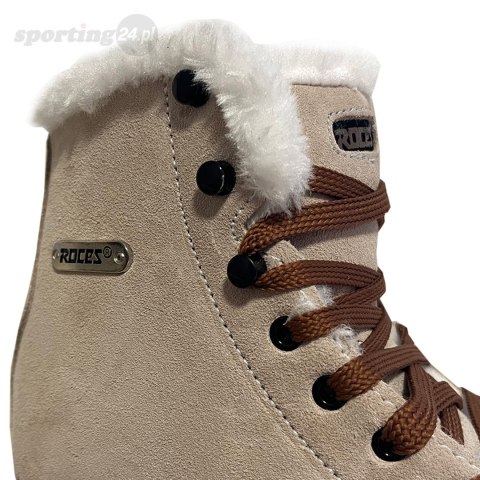 Łyżwy figurowe Roces Suede Eco-Fur beżowo-brązowe 450702 00001 Roces Łyżwy figurowe Roces Suede Eco-Fur beżowo-brązowe 450702 00001 Roces