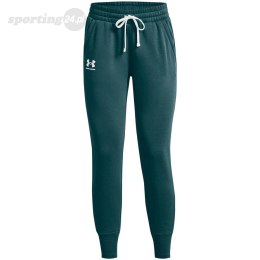 Spodnie damskie Under Armour Rival Fleece Joggers zielone 1356416 716 Under Armour