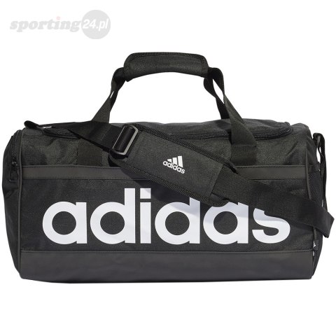 Torba adidas Essentials Linear Duffel Medium czarno-biała HT4743 Adidas Torba adidas Essentials Linear Duffel Medium czarno-biała HT4743 Adidas