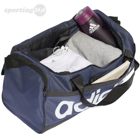 Torba adidas Essentials Linear Duffel Small granatowo-biała HR5353 Adidas Torba adidas Essentials Linear Duffel Small granatowo-biała HR5353 Adidas