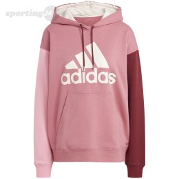 Bluza damska adidas Essentials Big Logo Oversized French Terry Hoodie różowa IC9869 Adidas