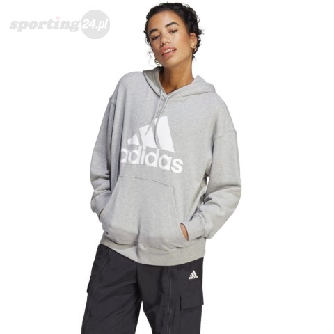 Bluza damska adidas Essentials Big Logo Oversized French Terry Hoodie szara IC9865 Adidas Bluza damska adidas Essentials Big Logo Oversized French Terry Hoodie szara IC9865 Adidas