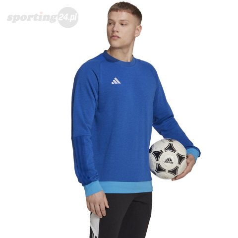 Bluza męska adidas Tiro 23 Competition Crew niebieska HU1325 Adidas teamwear Bluza męska adidas Tiro 23 Competition Crew niebieska HU1325 Adidas teamwear