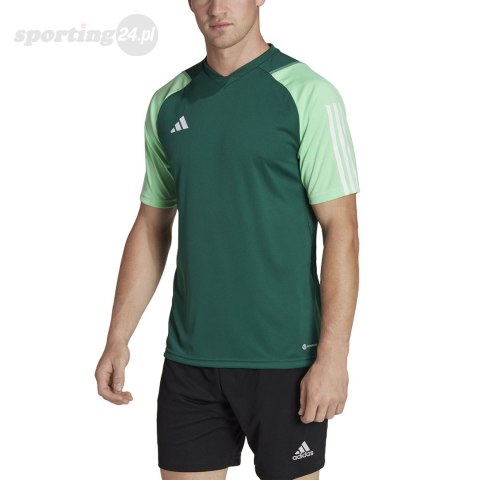 Koszulka męska adidas Tiro 23 Competition Jersey zielona HU1297 Adidas teamwear Koszulka męska adidas Tiro 23 Competition Jersey zielona HU1297 Adidas teamwear