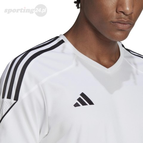 Koszulka męska adidas Tiro 23 League Jersey biała HR4610 Adidas teamwear Koszulka męska adidas Tiro 23 League Jersey biała HR4610 Adidas teamwear