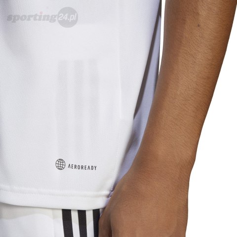 Koszulka męska adidas Tiro 23 League Polo biała HS3580 Adidas teamwear Koszulka męska adidas Tiro 23 League Polo biała HS3580 Adidas teamwear