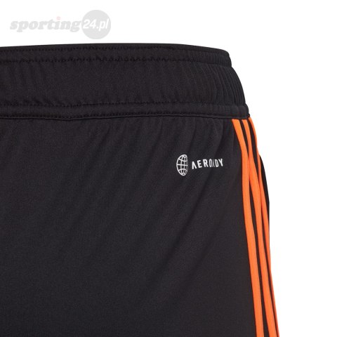 Spodenki dla dzieci adidas Tiro 23 Club Training czarno-pomarańczowe HZ0188 Adidas Spodenki dla dzieci adidas Tiro 23 Club Training czarno-pomarańczowe HZ0188 Adidas