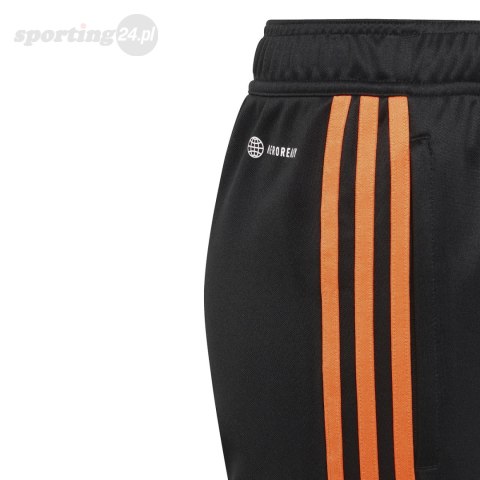Spodnie dla dzieci adidas Tiro 23 Club Training czarno-pomarańczowe HZ0185 Adidas Spodnie dla dzieci adidas Tiro 23 Club Training czarno-pomarańczowe HZ0185 Adidas