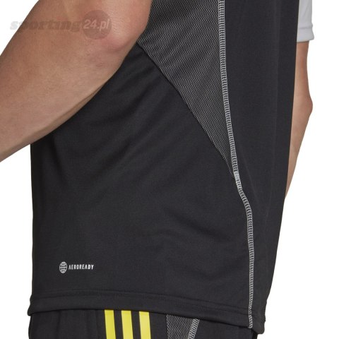 Koszulka męska adidas Tiro 23 Competition Jersey czarno-szara HU1295 Adidas teamwear Koszulka męska adidas Tiro 23 Competition Jersey czarno-szara HU1295 Adidas teamwear