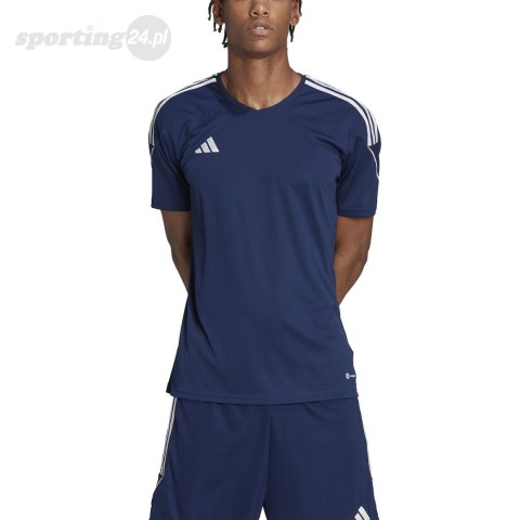 Koszulka męska adidas Tiro 23 League Jersey granatowa HR4608 Adidas teamwear Koszulka męska adidas Tiro 23 League Jersey granatowa HR4608 Adidas teamwear