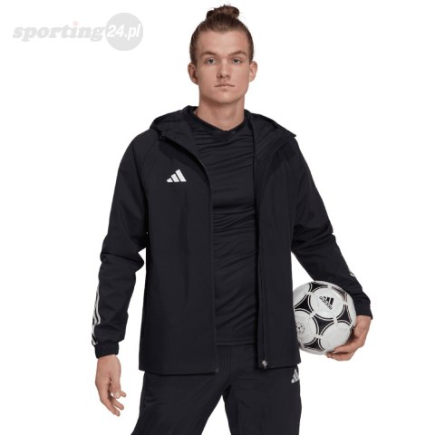 Kurtka męska adidas Tiro 23 Competition All-Weather czarna HK7656 Adidas teamwear Kurtka męska adidas Tiro 23 Competition All-Weather czarna HK7656 Adidas teamwear