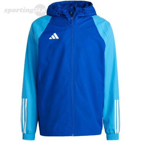 Kurtka męska adidas Tiro 23 Competition All Weather niebieska IC4572 Adidas teamwear Kurtka męska adidas Tiro 23 Competition All Weather niebieska IC4572 Adidas teamwear