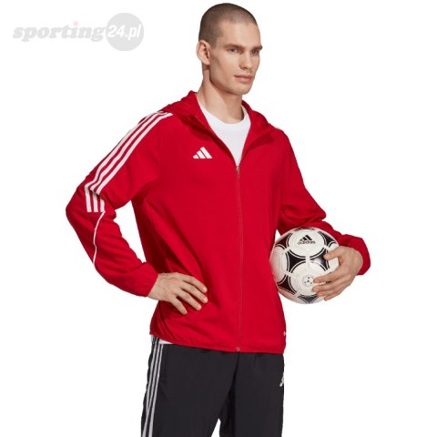 Kurtka męska adidas Tiro 23 League Windbreaker czerwona IA1618 Adidas teamwear Kurtka męska adidas Tiro 23 League Windbreaker czerwona IA1618 Adidas teamwear