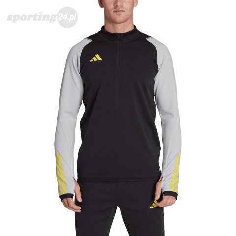 Bluza męska adidas Tiro 23 Competition Training Top czarno-szara HU1307 Adidas teamwear Bluza męska adidas Tiro 23 Competition Training Top czarno-szara HU1307 Adidas teamwear