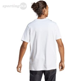 Koszulka męska adidas Essentials Single Jersey 3-Stripes Tee biała IC9336 Adidas