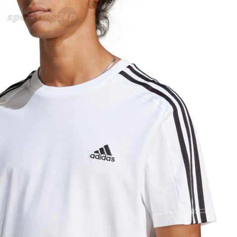 Koszulka męska adidas Essentials Single Jersey 3-Stripes Tee biała IC9336 Adidas Koszulka męska adidas Essentials Single Jersey 3-Stripes Tee biała IC9336 Adidas