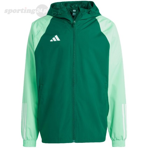 Kurtka męska adidas Tiro 23 Competition All Weather zielona IC4570 Adidas teamwear Kurtka męska adidas Tiro 23 Competition All Weather zielona IC4570 Adidas teamwear
