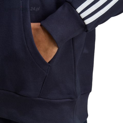 Bluza męska adidas Essentials French Terry 3-Stripes Hoodie granatowa IC0436 Adidas Bluza męska adidas Essentials French Terry 3-Stripes Hoodie granatowa IC0436 Adidas