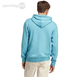 Bluza męska adidas Essentials French Terry Big Logo Hoodie błękitna IC9367 Adidas