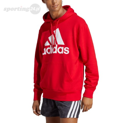 Bluza męska adidas Essentials French Terry Big Logo Hoodie czerwona IC9365 Adidas Bluza męska adidas Essentials French Terry Big Logo Hoodie czerwona IC9365 Adidas