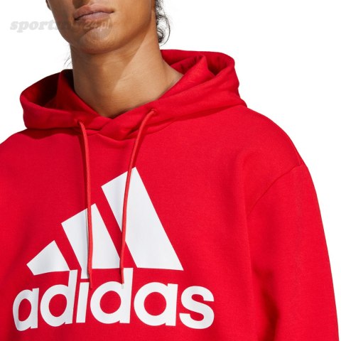 Bluza męska adidas Essentials French Terry Big Logo Hoodie czerwona IC9365 Adidas Bluza męska adidas Essentials French Terry Big Logo Hoodie czerwona IC9365 Adidas