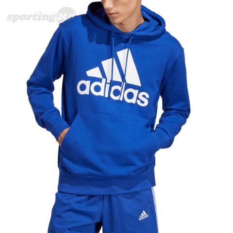 Bluza męska adidas Essentials French Terry Big Logo Hoodie niebieska IC9366 Adidas Bluza męska adidas Essentials French Terry Big Logo Hoodie niebieska IC9366 Adidas