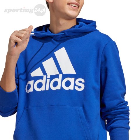 Bluza męska adidas Essentials French Terry Big Logo Hoodie niebieska IC9366 Adidas Bluza męska adidas Essentials French Terry Big Logo Hoodie niebieska IC9366 Adidas