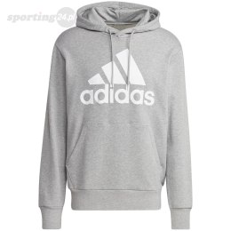 Bluza męska adidas Essentials French Terry Big Logo Hoodie szara IC9364 Adidas