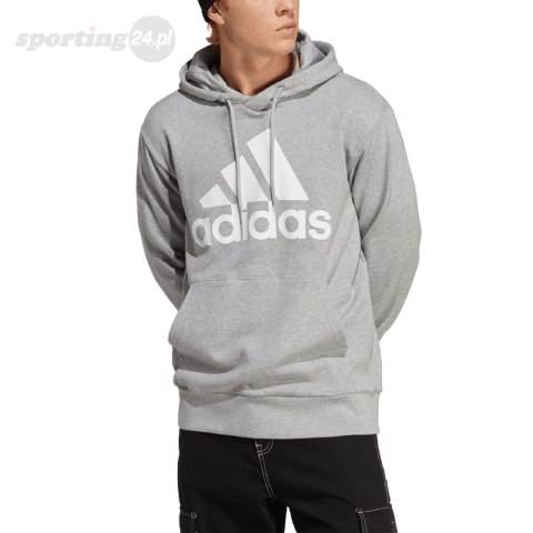 Bluza męska adidas Essentials French Terry Big Logo Hoodie szara IC9364 Adidas Bluza męska adidas Essentials French Terry Big Logo Hoodie szara IC9364 Adidas