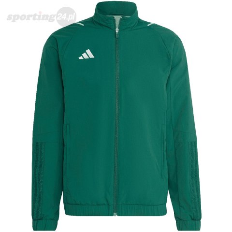 Bluza męska adidas Tiro 23 Competition Presentation zielona HU1334 Adidas teamwear Bluza męska adidas Tiro 23 Competition Presentation zielona HU1334 Adidas teamwear