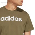 Koszulka męska adidas Essentials Single Jersey Linear Embroidered Logo Tee khaki IC9280 Adidas