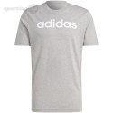 Koszulka męska adidas Essentials Single Jersey Linear Embroidered Logo Tee szara IC9277 Adidas