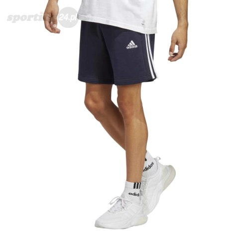 Spodenki męskie adidas Essentials French Terry 3-Stripes granatowe IC9436 Adidas Spodenki męskie adidas Essentials French Terry 3-Stripes granatowe IC9436 Adidas