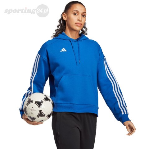 Bluza damska adidas Tiro 23 Competition Cotton Hoodie niebieska IC4617 Adidas teamwear Bluza damska adidas Tiro 23 Competition Cotton Hoodie niebieska IC4617 Adidas teamwear