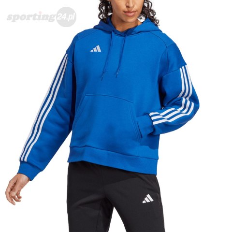 Bluza damska adidas Tiro 23 Competition Cotton Hoodie niebieska IC4617 Adidas teamwear Bluza damska adidas Tiro 23 Competition Cotton Hoodie niebieska IC4617 Adidas teamwear