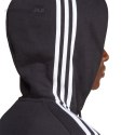 Bluza męska adidas Essentials French Terry 3-Stripes Full-Zip Hoodie czarna IC0433 Adidas