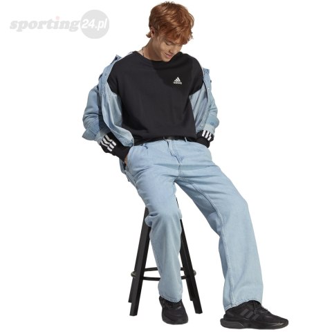 Bluza męska adidas Essentials French Terry 3-Stripes czarna IC9317 Adidas Bluza męska adidas Essentials French Terry 3-Stripes czarna IC9317 Adidas