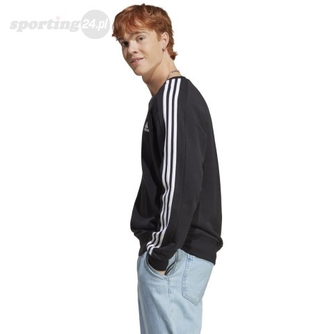 Bluza męska adidas Essentials French Terry 3-Stripes czarna IC9317 Adidas Bluza męska adidas Essentials French Terry 3-Stripes czarna IC9317 Adidas